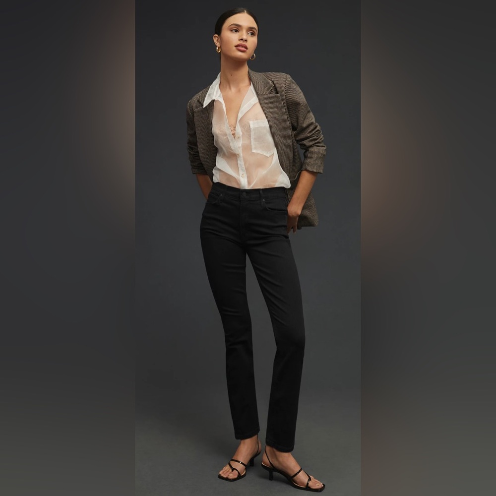 MOTHER The Dazzler Mid-Rise Straight Leg Jeans